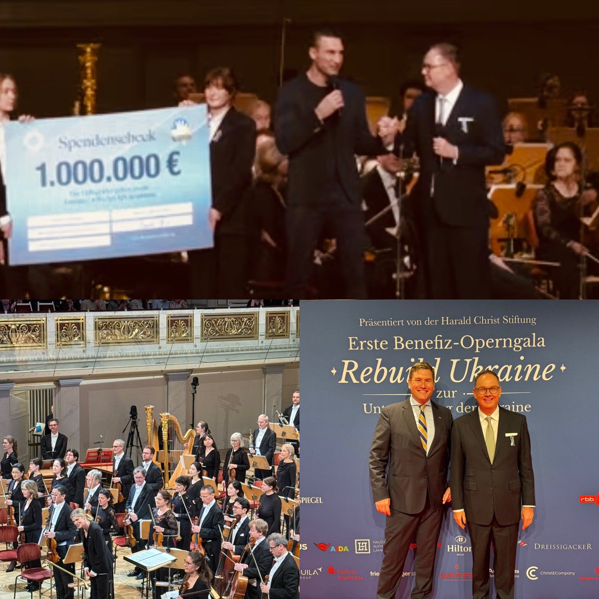 💙💛 Emotionaler Höhepunkt der Benefiz-Operngala „Rebuild Ukraine“ war, als sich die 1.500 Gäste im Berliner Konzerthaus zu den Klängen der ukrainischen Nationalhymne von ihren Plätzen erhoben: „Ще не вмерла Україна“. Videoaufzeichnung: youtu.be/u0cETxsPEz4?si…