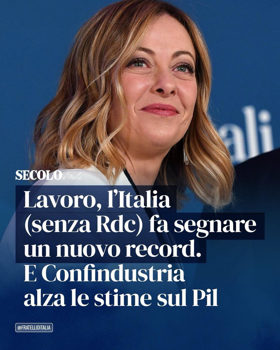 🔵 Senza l'assistenzialismo tipico dei #Governi precedenti, l'Italia è tornata a crescere e generare occupazione, segnando un nuovo record di produttività.