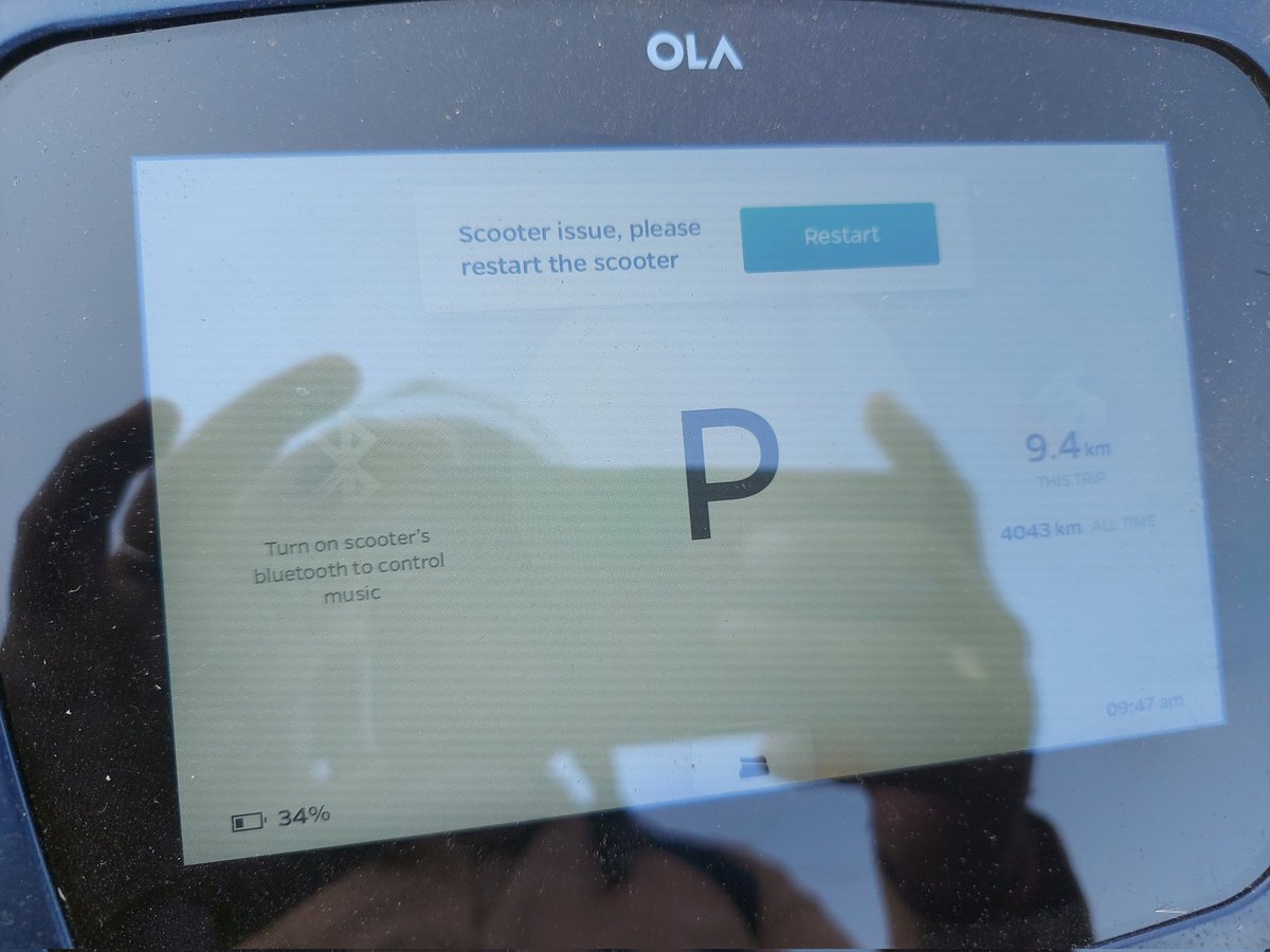 I get this issue, my ola stops 3 tunes in a day, service station has no solution. <a href="/OlaElectric/">Ola Electric</a> Media must highlight pathetic service quality <a href="/odmag/">OVERDRIVE</a> <a href="/autocarindiamag/">Autocar India</a>  <a href="/Zigwheel/">Zigwheels</a> <a href="/TimesAuto/">AutoTimes</a> 

The company is not able to resove issue since 1 month!