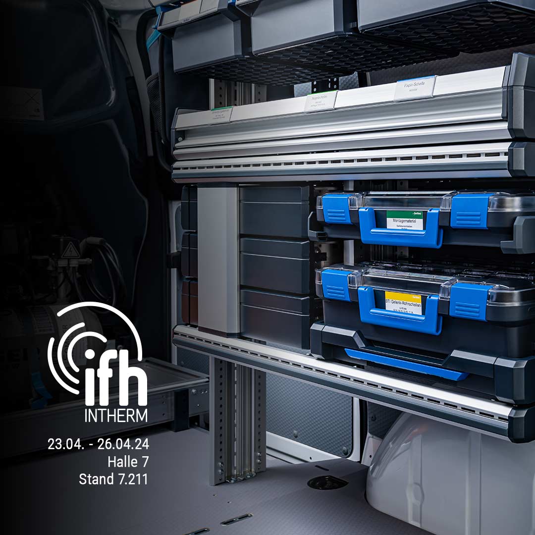 SortimoGmbH's tweet image. 📅Am 23. – 26. März 2024 findet die IFH/Intherm in Nürnberg statt. #SaveTheDate
Dabei sind wir als führender Experte in der Branche für Fahrzeugeinrichtungen und intelligente Mobilitätslösungen für das Handwerk, natürlich auch mit einem Stand vertreten. #Sortimo