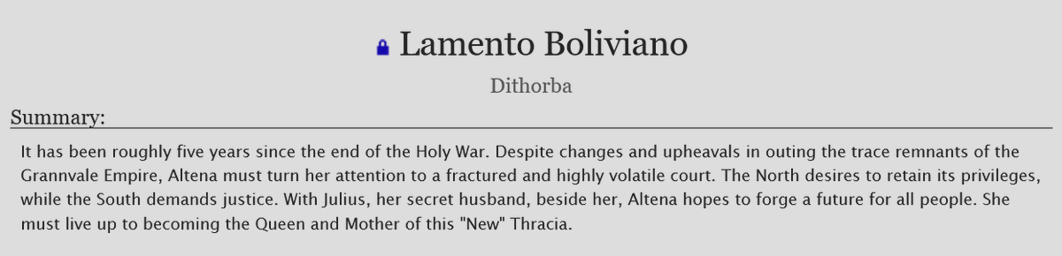 Lamento Boliviano by Dithorba - Multifandom archiveofourown.org/works/55334575 via @ao3org