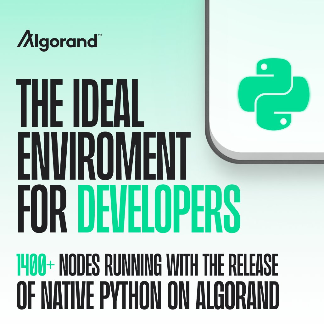 algodevs's tweet image. Algorand is BUILDING the ideal environment for developers.

Recent highlights include:

🔹 Pure Python on Algorand
🔹 AlgoKit 2.0 released
🔹 1400+ participation nodes running
🔹 570 #AlgoCodingChallenge submissions

With more to come for Algorand this year ✨