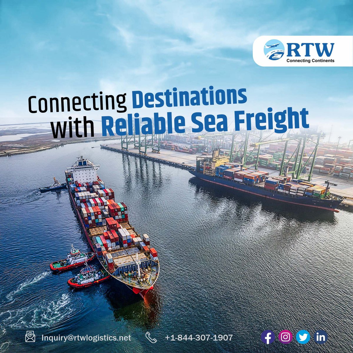 Sail into seamless logistics with our trusted sea freight services, linking destinations worldwide.

#seafreight #oceanfreight #rtw #rtwlogistics #logistics #destination #worldwide #freightservice