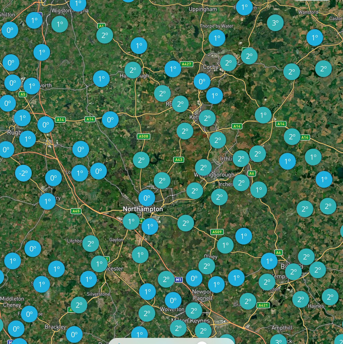 A touch of frost in the county this Saturday morning with temperatures currently down to 0C in several areas.