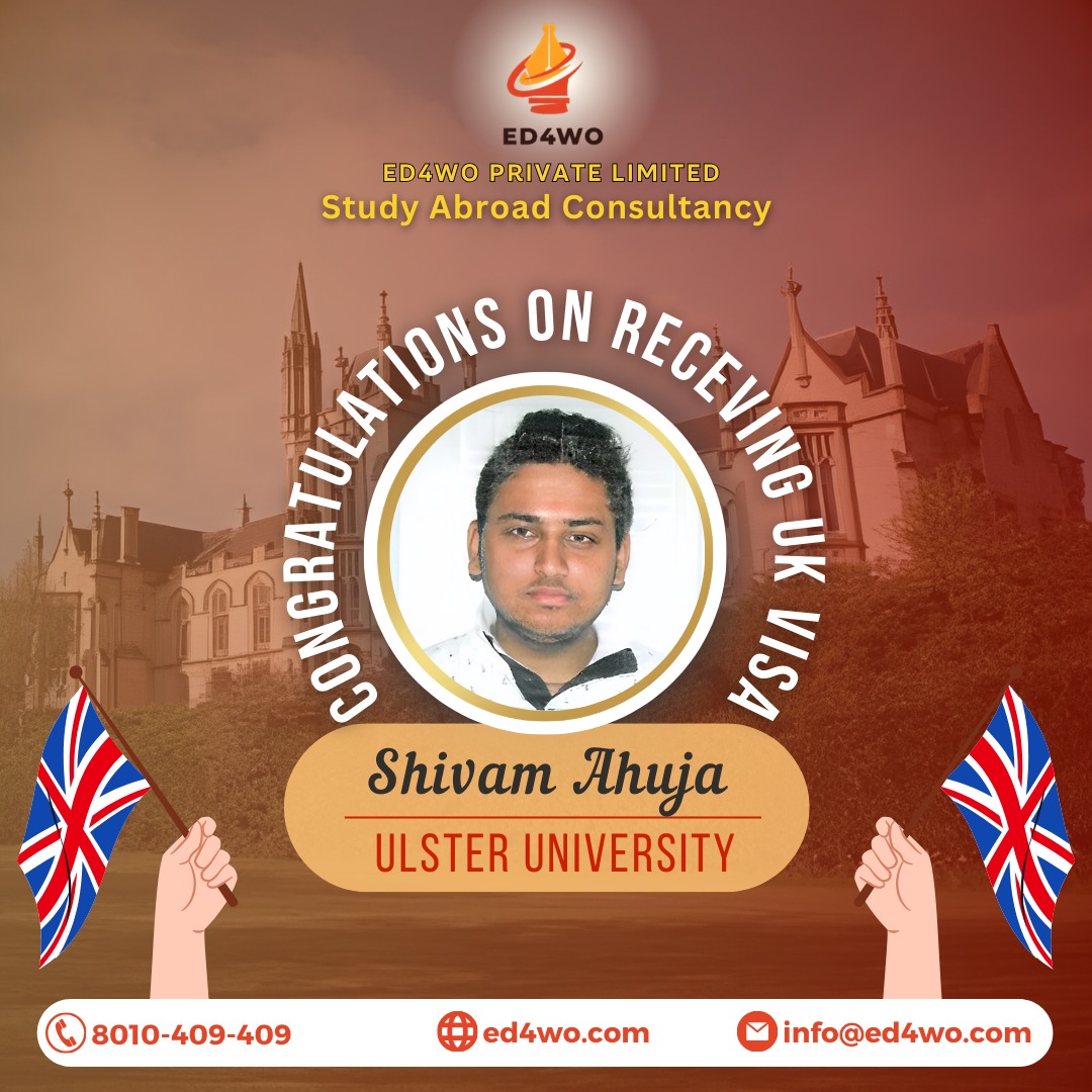 Congratulations on receiving your VISA approval in Uster University. Thank you for choosing ED4WO for your Study Abroad aspirations. We wish you all the best for your future endeavors.

𝗘𝘅𝗽𝗹𝗼𝗿𝗲 𝗺𝗼𝗿𝗲  
ed4wo.com/university/uls…

#studyinuk #studyuk