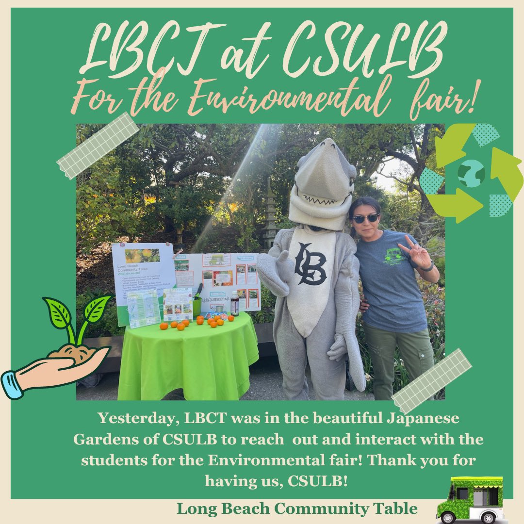 Yesterday, LBCT was in the beautiful Japanese Gardens of CSULB to reach out and interact with the students for the Environmental fair! Thank you for having us, @csulbasi!

#longbeachcommunitytable #lbct #csulb #environmentalfair