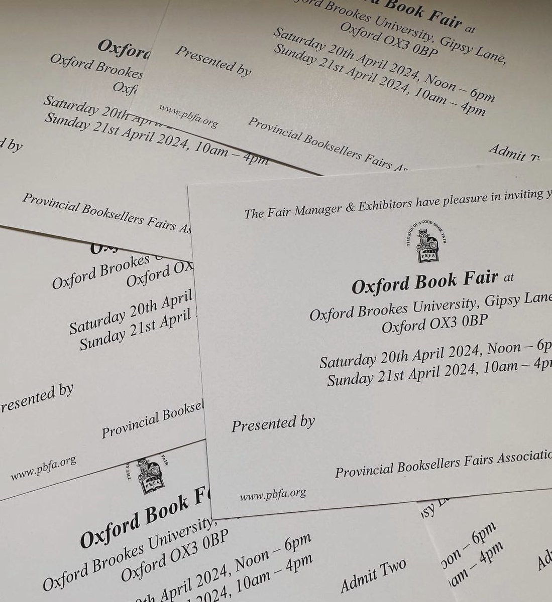 TomAntiquates's tweet photo. Today is the day! 

The 2024 @pbfaorg Oxford Book Fair opens at noon, at the Sir Kenneth Weare Hall, Oxford Brookes Headington - easiest entrance off Gipsy Lane.

1000s upon 1000s of rare books, maps, prints and ephemera!

Still need a ticket? Just show this picture on the door! https://t.co/xPJHamdbpT