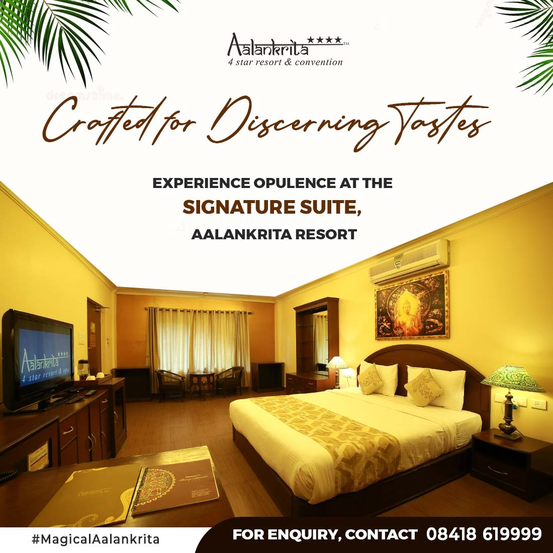 aalankrita4star's tweet image. The Signature Suite @AalankritaResort is a luxurious retreat designed for those seeking comfort &amp;amp; sophistication. This suite embodies the resort&apos;s commitment to providing guests with an exceptional experience, blending modern amenities with elegant design elements. #UnwindInStyle