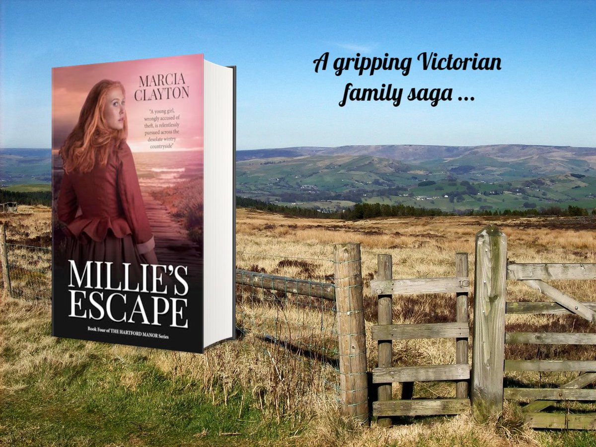 A young girl, wrongly accused of theft, is relentlessly pursued across the desolate countryside. A delightful Victorian family saga set in a Devon village. mybook.to/MilliesEscape #sagasaturday #historicalfiction #strictlysagagirls