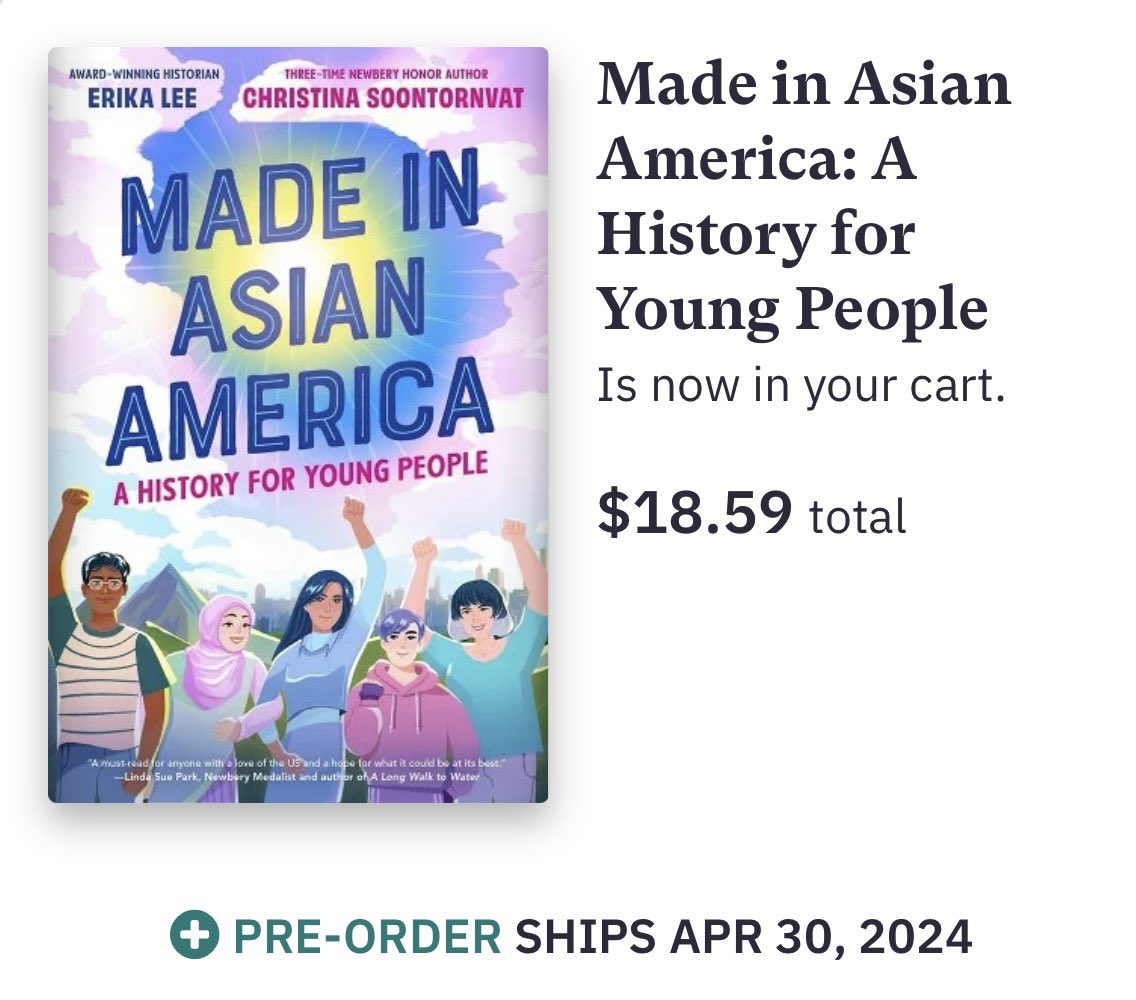 HistoryFrog's tweet photo. @historyherway @prof_erikalee April 30 📘🎉
#TeachAAPIhistory #TellTheWholeStory #RepresentationMatters 
@prof_erikalee https://t.co/ETTICSDW1w