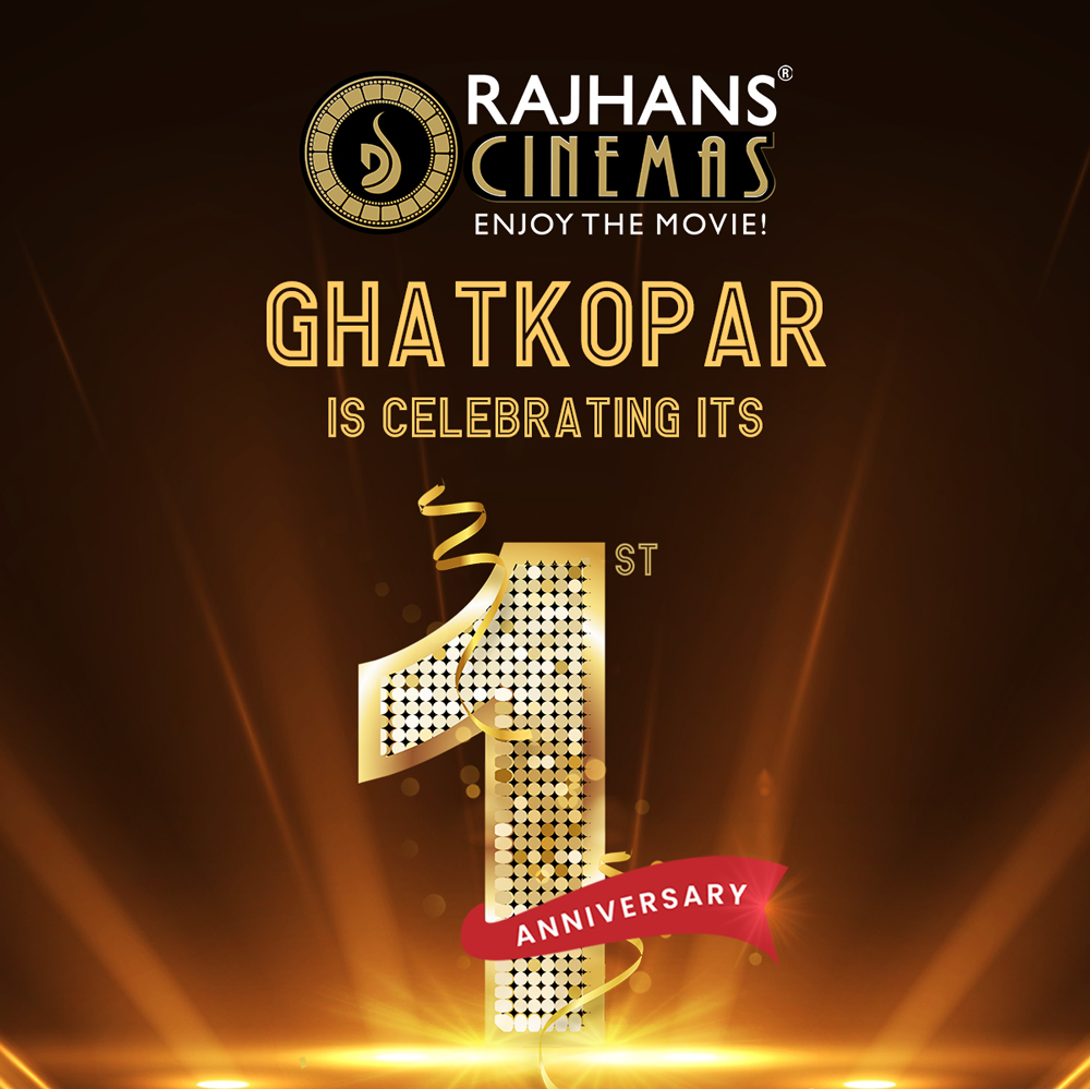 A year of blockbusters, popcorn, and unforgettable memories! Join us as we celebrate one year of Rajhans Cinemas Ghatkopar! 🎬🍿 #AnniversaryCelebration #RajhansCinemasMumbai #Ghatkopar