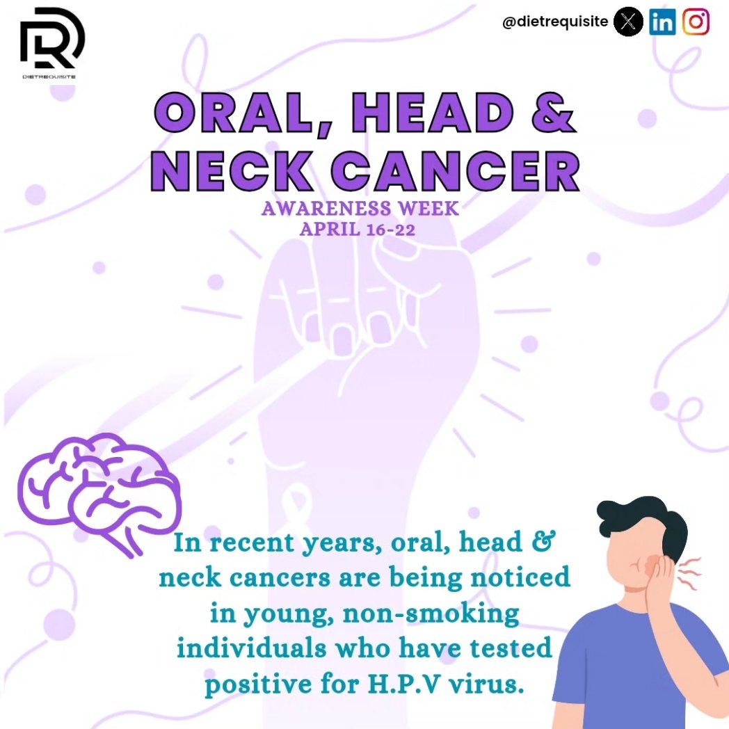 dietrequisite's tweet photo. ORAL, NECK AND HEAD CANCER AWARENESS WEEK.
#CancerAwarenessDay 
#neckcancerawareness 
#oralcancerday 
#headcancer 
#cancersurvivor #cancerprevention https://t.co/xT7uyLCzQ1