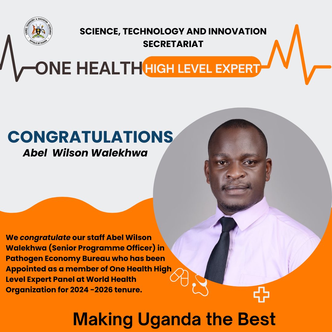 CONGRATULATIONS!! The Secretariat of Science, Technology and Innovation Office of the President takes this singular opportune moment to congratulate one of our very own upon a milestone of successfully being appointed a member of the “One health high level expert panel at the