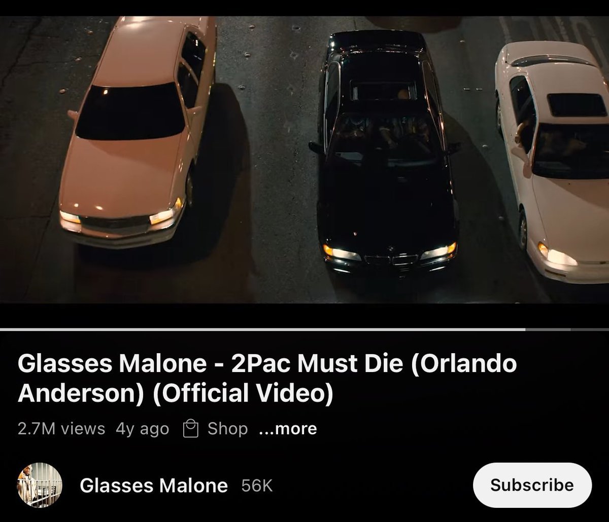 You made as song as Orlando Anderson (pac’s alleged killer)… did a whole day in life video and re-enacted the whole shooting😭