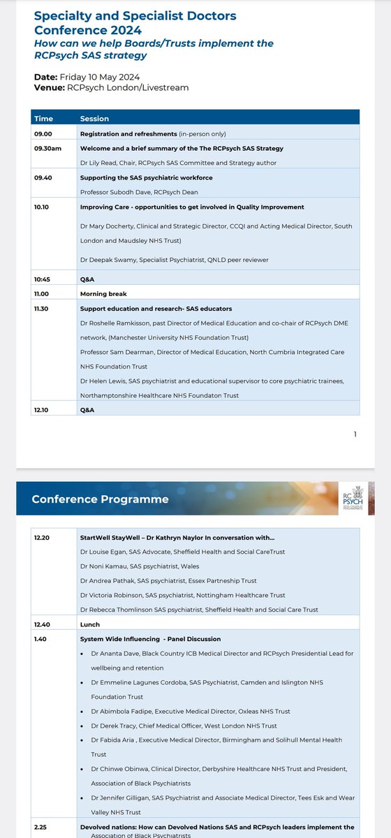 Just 3 weeks to go until RCPsych SAS conference. Really looking forward to that s event, it's going to be a great day. Book your place now if you haven't already done so! @RCPsychSASdocs #SASbychoice