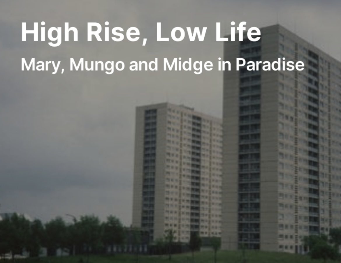 High Rise, Low Life - Mary, Mungo and Midge in Paradise neilcooper.substack.com/p/high-rise-lo… . Originally done in 2021 and now updated, it’s about the high rise flat I lived in with my mum when I was a teenager. R.I.P. Joan Lucy Cooper, née Galvani, 17.8.1934 - 14.4.2024