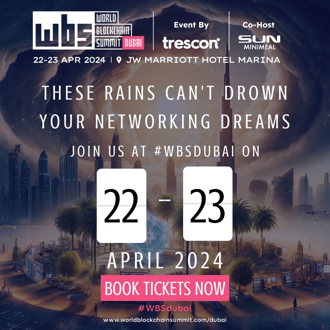 These Rains Can't Drown Your Networking Dreams

Showers of opportunities and networking await you at @WBSglobalseries an event organised by @TresconGlobal! 

Book your Spot now - hubs.li/Q02trm960

#WBSDubai2024 #BlockchainInnovation #TechRevolution