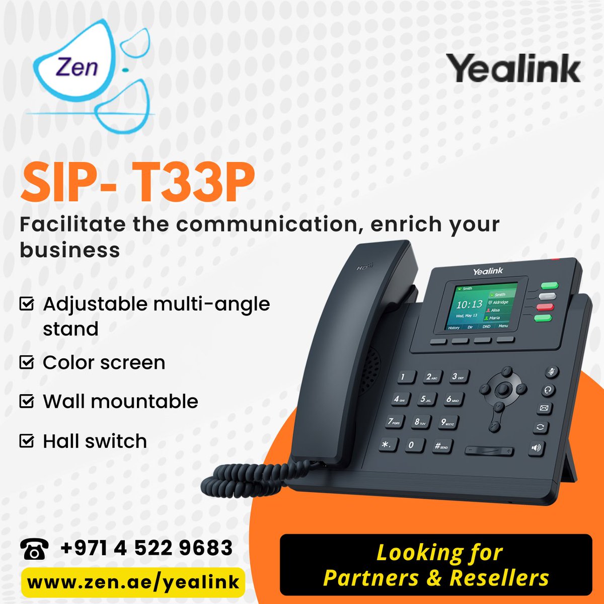 #yealink  SIP- T33P
Facilitate the communication, enrich your business
Looking for partners & resellers.

smpl.is/8l141

#3cx #zenitdxb #zenit #businesscommunication #dubaistartup #3cxhosting #simhosting #saudistartups