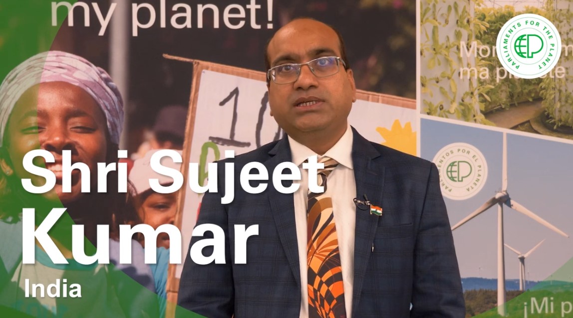 #India's Parliament🇮🇳 has committed to 5️⃣0️⃣% #green energy by 2030 to sustain its growing economy What other actions are being taken by @LokSabha to tackle #climatechange? Listen to MP @SujeetKOfficial in his #Parliaments4thePlanet interview. ➡️youtu.be/UhYr-NQST5Y?si…