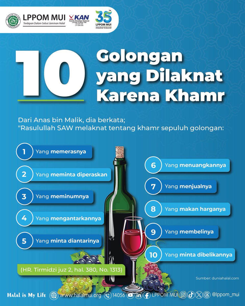 lppom_mui's tweet photo. #sobatlppom, semoga kita tidak termasuk salah satu dari golongan ini.
.
Mudah-mudahan Allah SWT selalu menolong kita. Aamiin.
.
#tausiyah #lph #lppommui #khamar https://t.co/Uwl7mhxYb4