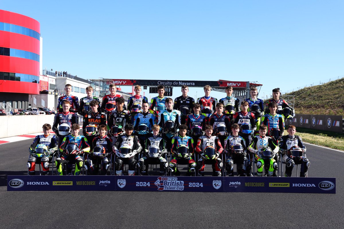 Ladies and gentlemen, let us introduce you to the #BritishTalentCup class of 2024! 📸 

Before we get into business with the first action of Round 1, do you see any potential winners among this faces? Place your bets in the comments!! 🤔👇

#RoadToMotoGP 🏁