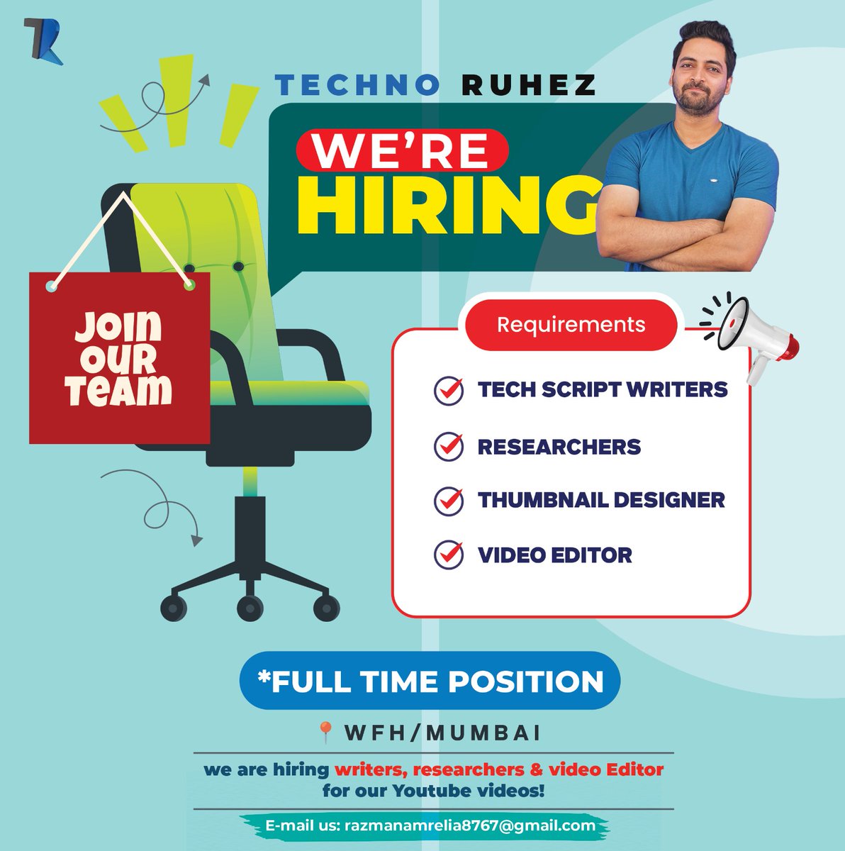 We are Hiring For Full Time Please email Your CV if You are based in Mumbai !