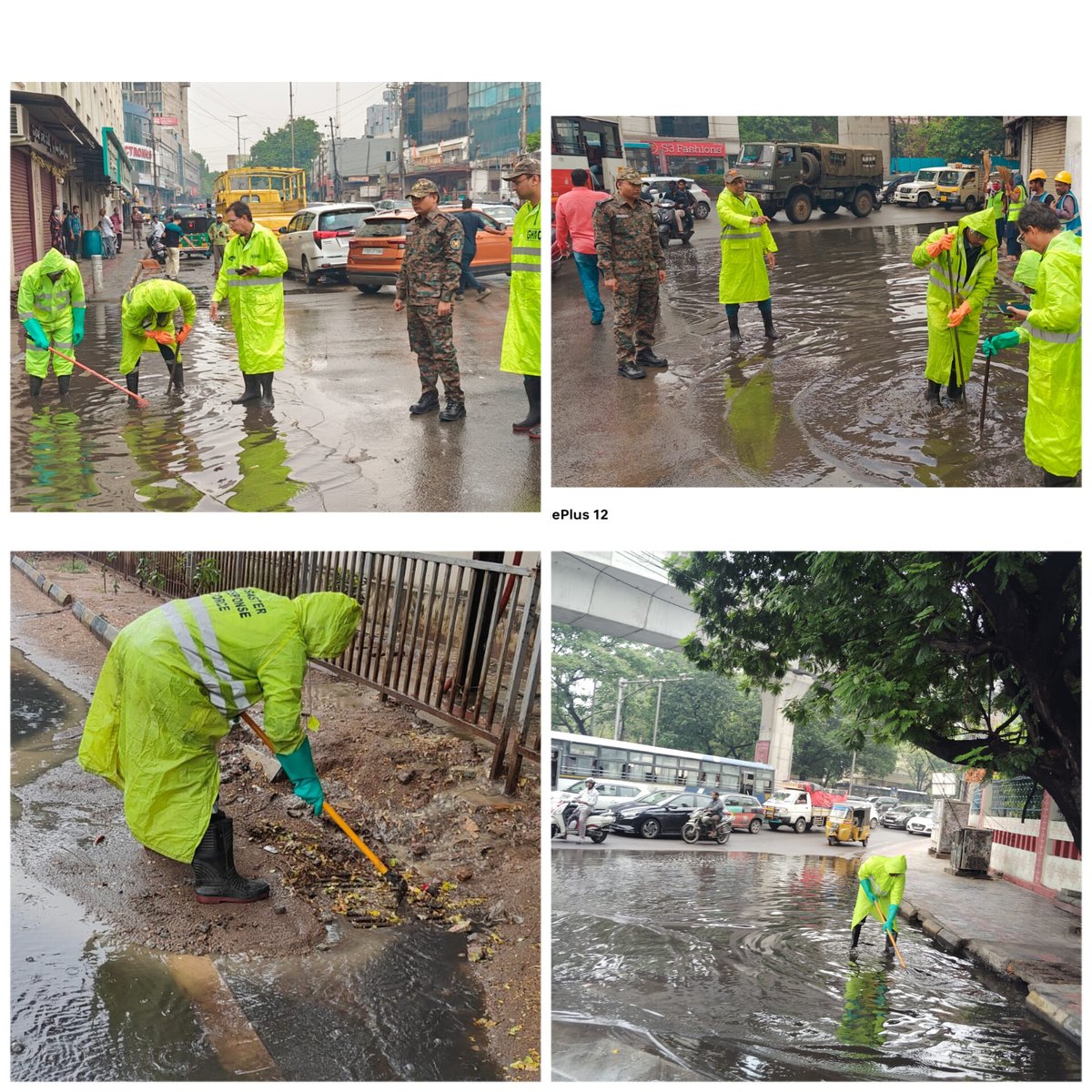 The DRF teams are clearing water stagnation and catch pits in various places in the city. Citizens may dial 040-21111111 or 9000113667 for GHMC-DRF assistance.@gadwalvijayainc @CommissionrGHMC @GHMCOnline