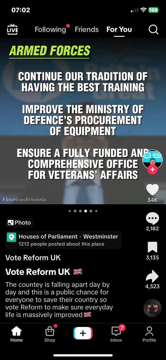 Is the @reformparty_uk going to be the party that does what it says on the tin for veterans!