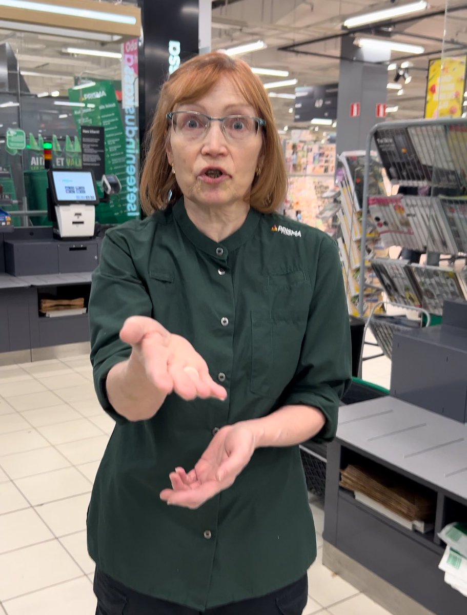 Just experienced some ruzzki mir in our Estonian Prisma supermarket. I mostly pay for my groceries in a self-service checkouts and if there is a problem, there is always a person to fix it. And there was. A boorish rude self-absorbed, barely speaking Estonian Olga (+ typical