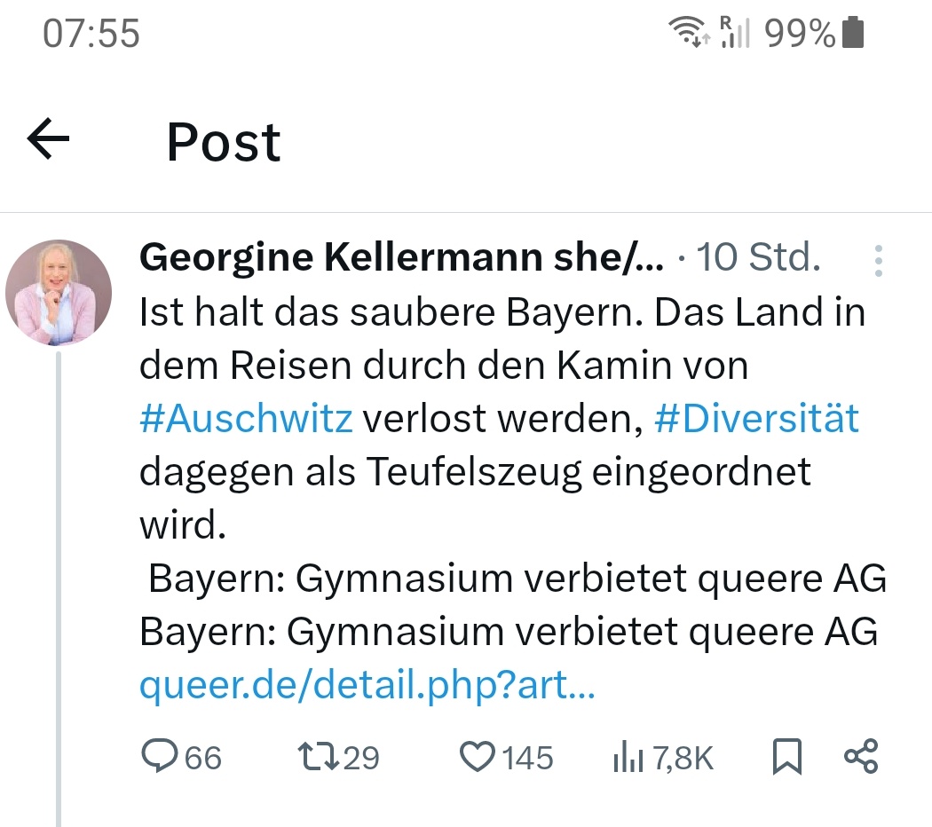 Jetzt hat Kellermann den Bogen endgültig überspannt. Dies ist weder ein Zitat, noch dürfte es von der Meinungsfreiheit gedeckt sein, es ist wohl eher eine Straftat.