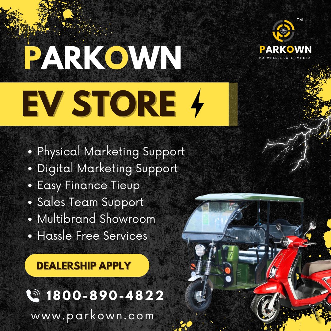 📷 Exciting News Alert! 📷 Discover the future of driving with Parkown's Multibrand 📷EV Store! Get ready for longer ranges, sleek designs, and larger batteries, all in one place! #Parkown #ElectricVehicles #Sustainability #FutureOfDriving