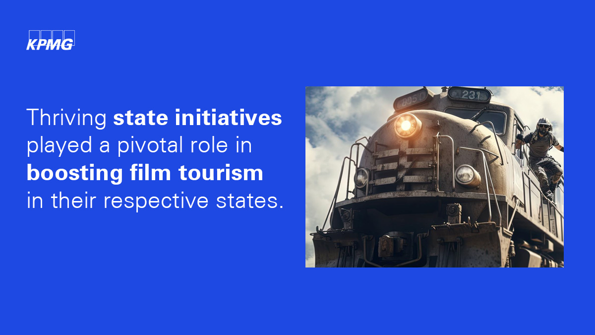 #Statetourism initiatives play a pivotal role in supporting #filmtourism by emphasising infrastructural enhancements, subsidies on location fees, organising #filmfestivals, conducting roadshows, hosting #culturalevents, etc. More insights in our report social.kpmg/u7potb
