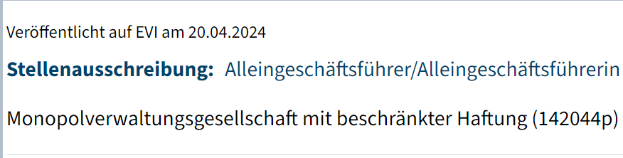 on-brand culture at its finest: die Monopolverwaltung schreibt ALLEINgeschäftsführung aus evi.gv.at/b/pi/bl2-lwg