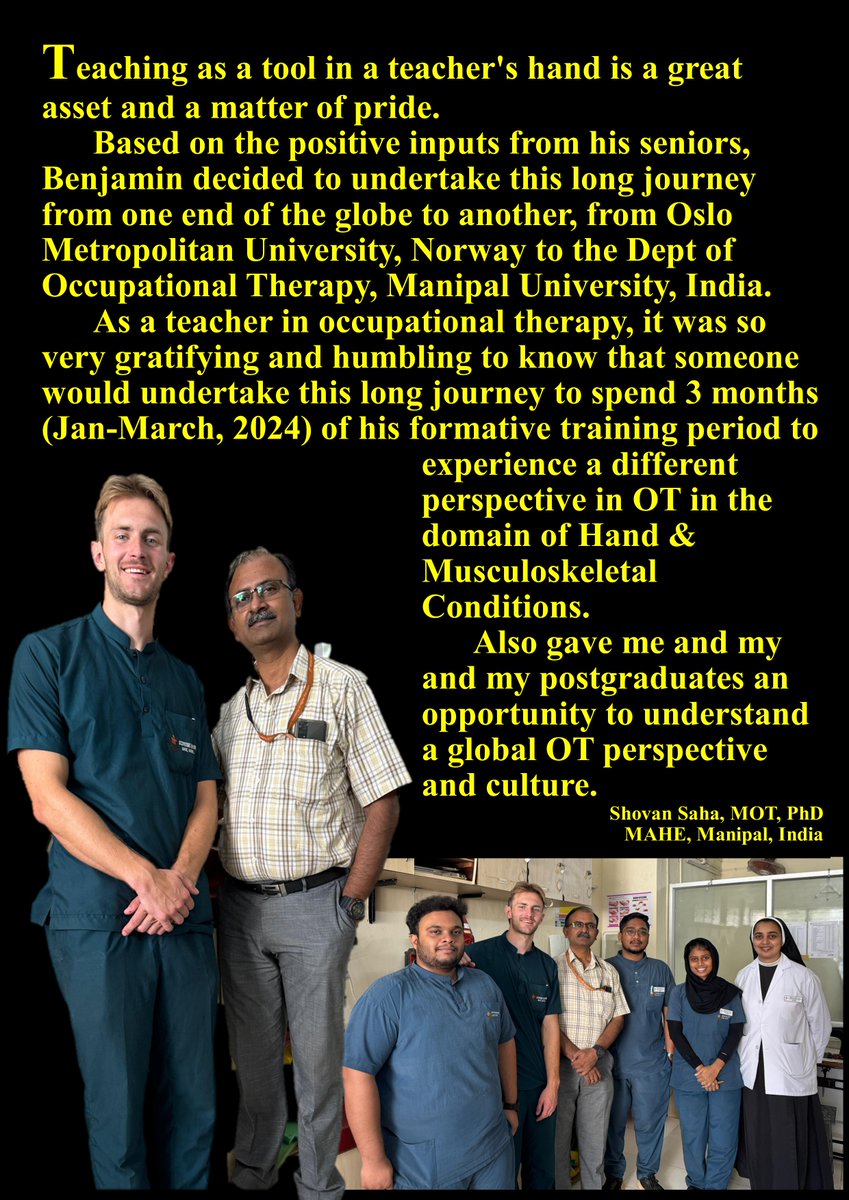 The spirit of occupational therapy transcends borders….