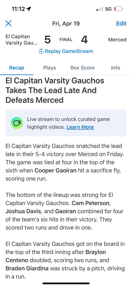 It was a battle! We barely came out on top! Good game that switched back and forth all night! Keep rolling Gauchos! #gauchofam #staytogether #wearefamily