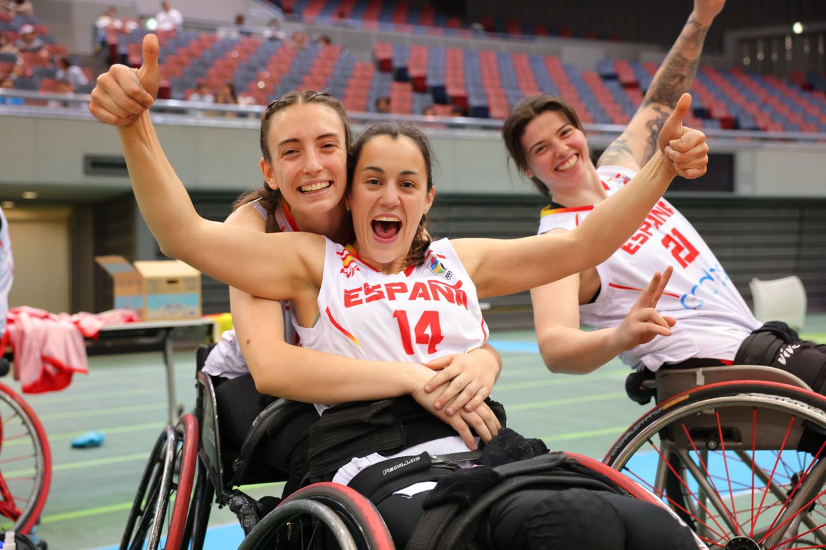_IWBF's tweet photo. ¡Vamos España! 🇪🇸 With a resounding 76-35 victory over Thailand in the final game, Spain clinches their ticket to @Paris2024 for the @Paralympics. 

📸 IWBF / X-1 

#wheelchairbasketball #iwbfrepechage #roadtoparis2024 #lastchanceforparis https://t.co/qsyiIqw4WD