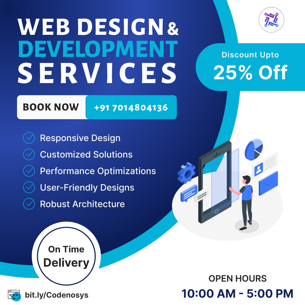 CodeNove's tweet photo. 🌐💻 Unlock the Power of Online Presence with Our Web Design &amp; Development Services! 
#WebDesign #WebDevelopment #DiscountOffer #ResponsiveDesign #CustomizedSolutions #Offers #DigitalSuccess #BookNow https://t.co/iSJE9HTJZX