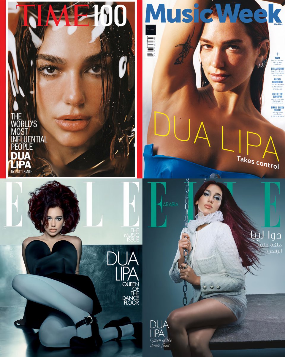 dua lipa graced four magazines covers in less than week ☆