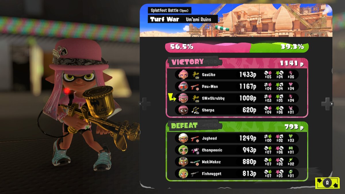 rgnintendo17's tweet photo. 2nd 100x dub #Splatoon3 #NintendoSwitch https://t.co/0xXEVNaQbs