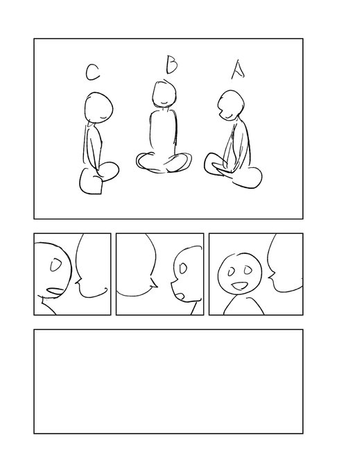 引き構図描いてからそのままアップにして喋らせるの術。よくやる。
キャラデザが薄かったとしても誰が喋ってるか分かりやすいので好き。 