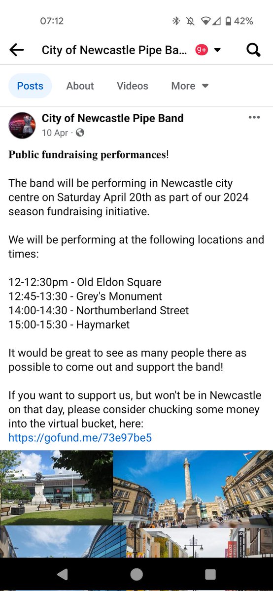 Good people of Newcastle, and surrounding areas! The City of Newcastle Pipe Band will be having a few tunes to raise funds for the upcoming season. Do pop along if you're in the city, it'd be great to see the toon support their pipe band 😊