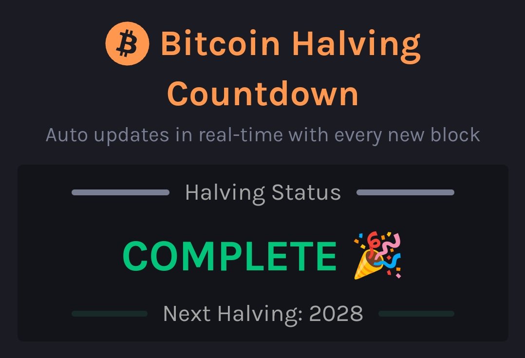 GM & Happy #BitcoinHalving 🎉
👉 I will be gifting $25 in #Bitcoin to 4 random followers. Like, RT & comment your #Btc Bep20 wallet address to be eligible. #Giveway ends in 6 hours ⏳. Enjoy your weekend ❤️