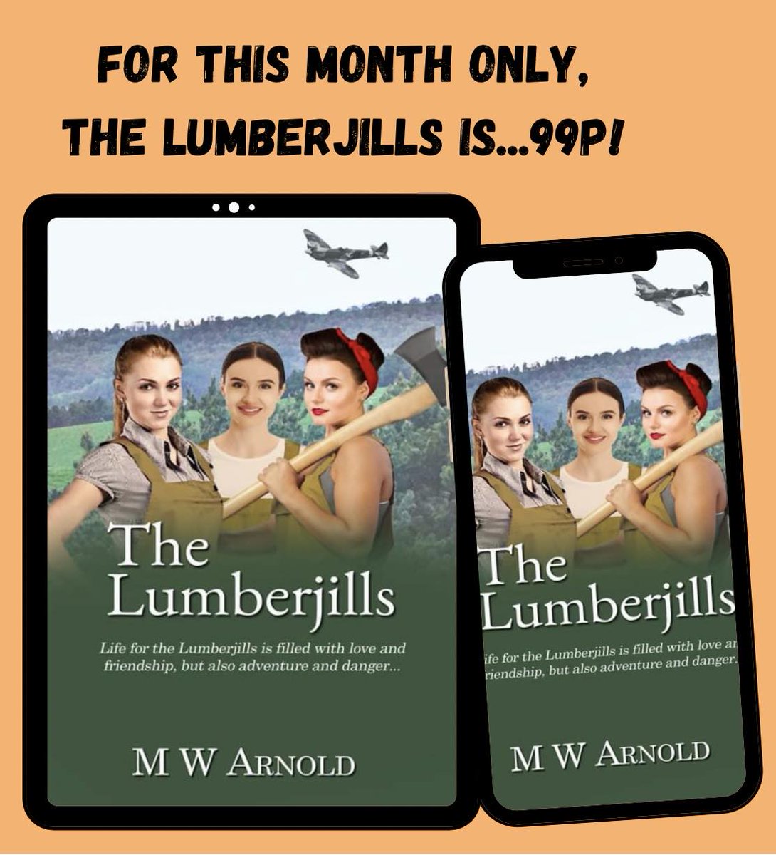 On #99p #Kindle #promo for April...'The Lumberjills' Axes, psychotic cats & romance…oh my? #audiobook too! mybook.to/TLJ1 #Historical #mystery #Romance #sagasaturday #strictlysagagirls #bookboost @UlverscroftLtd @Isisaudio