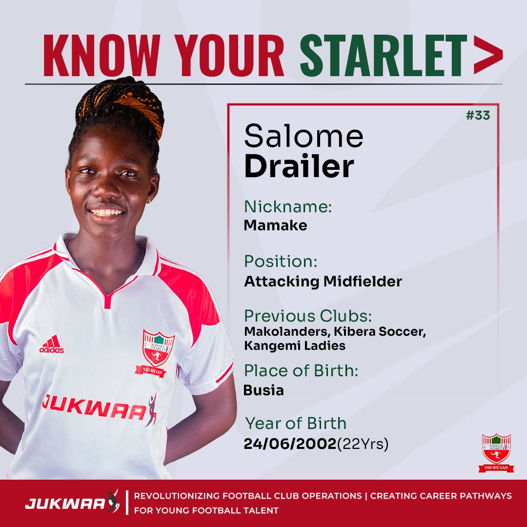 She has to be the January Signing of the season💯 

Drailer has the ability to make those defense-splitting crosses accurately and consistently. 

#YesWeCan #JukwaaSports #FootballKE