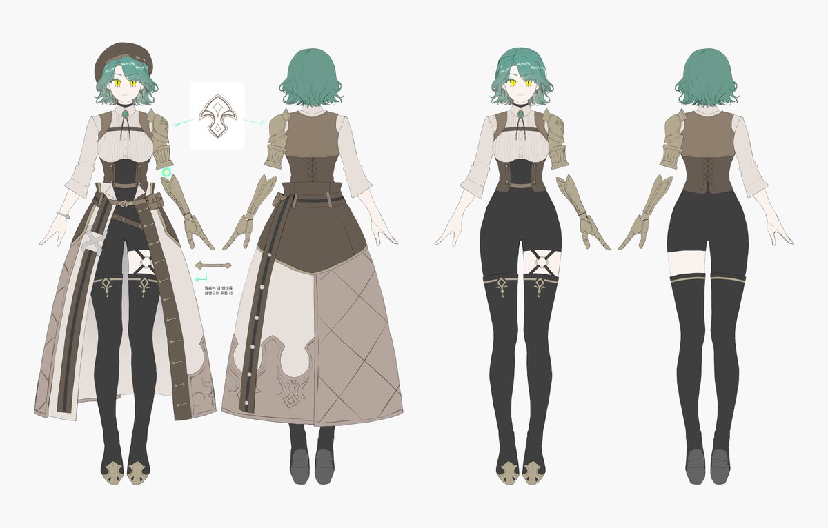 요 타입은 의상 디자인도 함께 작업했어요 ^ㅡ^