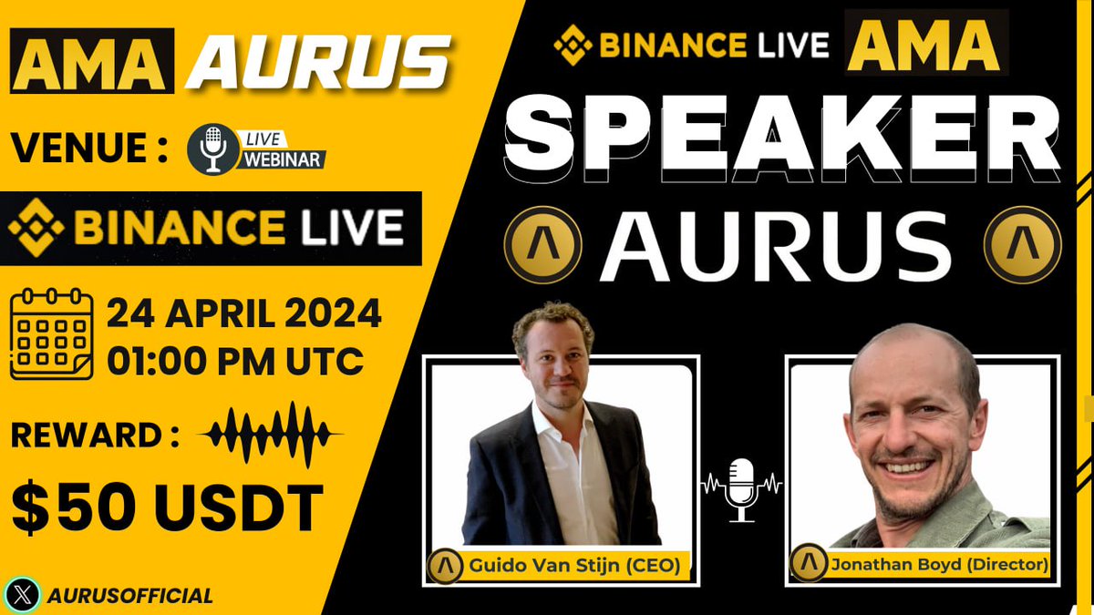 CryptoAttackDao's tweet photo. 🚀 Exciting Announcement: Presenting #AMA With @AurusOfficial 🐂 

📅 Date: April 24, 2024
🕚 Time: 01:00 PM UTC 
💰 $50 $USDT rewards for the Best Questions!

🎮 Follow @AurusOfficial
🎮 Rules 👇: https://t.co/kEls4xGEUD

🗣️ Comment your questions 👥
📍 Venue (Set reminder): 
💲Binance live - https://t.co/nQZrlwOgLp

🔥 🔥 Don't miss out on this opportunity to be part of this exciting a network for Precious Metals Marketplace of #Web3 that harnesses the innovation of Metals Marketplace! Save the date, spread the word, and stay tuned for more details.🚀🚀🔥 #Aurus #DAO #SocialFi #Launchpad #Marketplace #Network #Airdrops $AURUS #AMA #cryptocurrency #community #BitcoinHalving #BreakingNews‌ #crypto #blockchain #cryptocurrency #AMA #TOKEN2049 #BitcoinHalving2024 #F1Sprint #blockchain #Innovation #BinanceLive #Trading 🔥💸