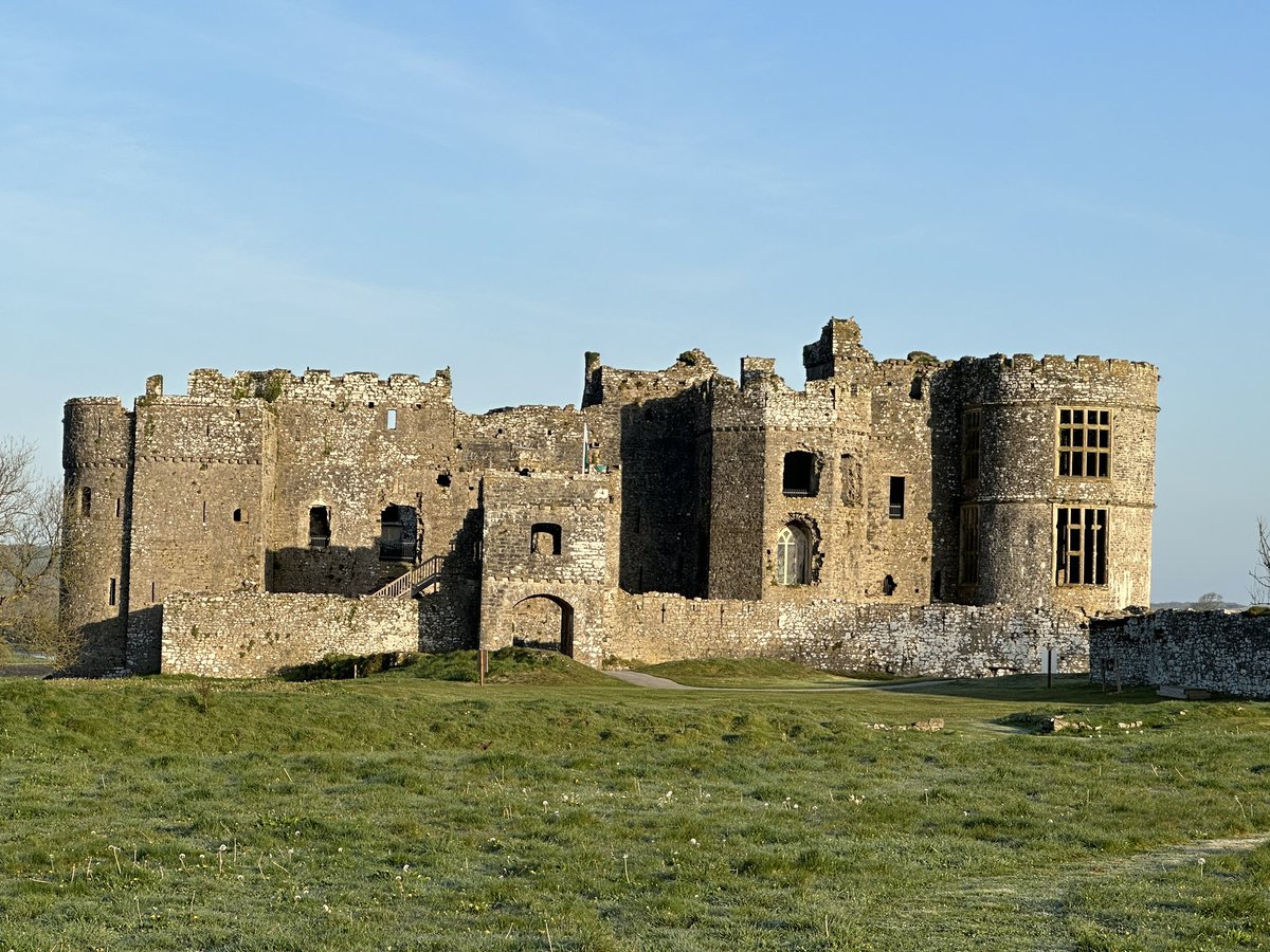 On my camper-van-camino to photograph a church in Newport. Screeching halt: Carew Castle hipshot.