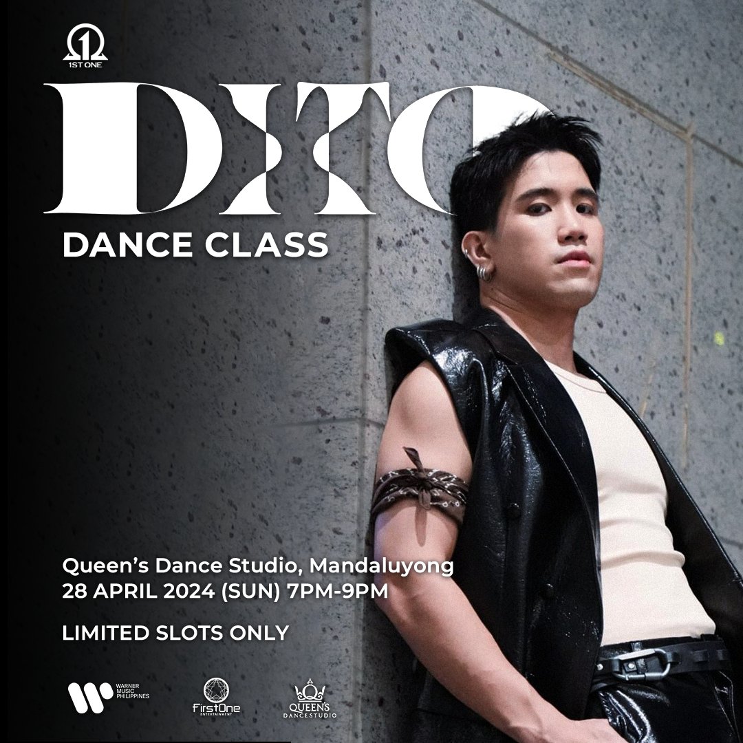 The first of many? 👀 Max 'DITO' Dance Class happening on April 28 from 7PM to 9PM at the Queens Studio in Mandaluyong! 🫶 First come, first serve! Register through this form: 🔗tinyurl.com/49es6u68 Merch will also be available on-site, see you there! 🫶