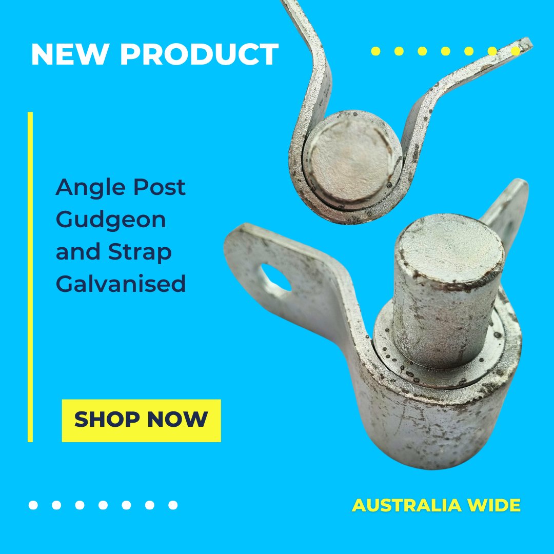 NEW! Angle Post Gudgeon with Strap, Australian made. 
ㅤ
No minimum order, factory direct prices + Australia wide shipping. vist.ly/zgwh
ㅤ
#gudgeon #australianmade #fencing #fence #fences #fencedesign #fencefittings #hardware #hardwarestore #hardwareshop