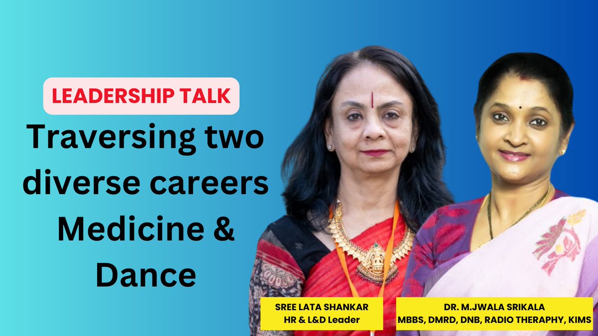 Traversing two diverse careers Medicine & Dance - Dr. Srikala Jwala's Inspiring Journey in conversation with Sree Lata Shankar in our LeadershipTalks series Watch the full video on our WEB TV: youtu.be/UaT1UC9f-x4 #SreeLataShankar #drSrikalaJwala #leadership @majsunilshetty